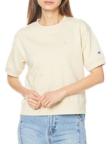 [チャンピオン] tシャツ半袖 UVカット ワンポイントロゴ ショートスリーブスウェットシャツ ウィメンズ ベーシック CW-T014 サンド L