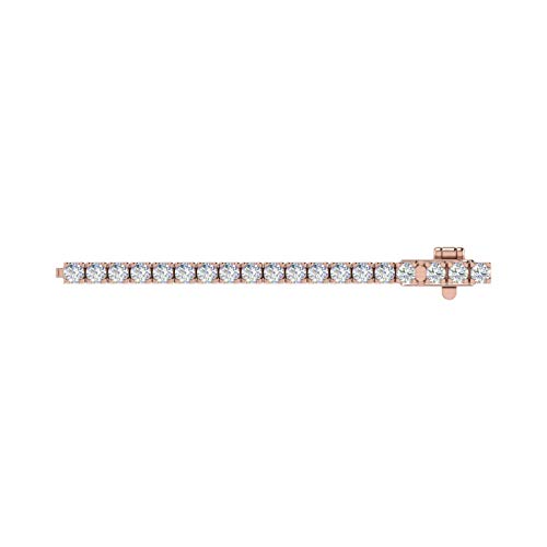 Image of 2 to 7 Carat Natural Diamond Tennis Bracelet for Women in 14K Gold (7 Inch) - IGI Certified (I1-I2 Clarity)