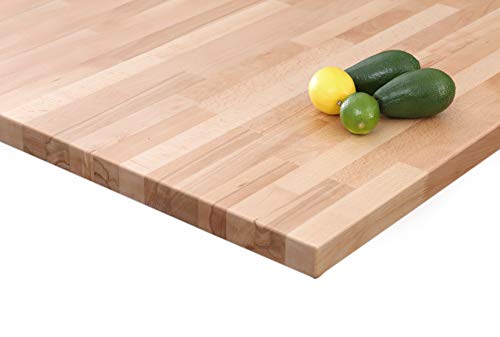 HOUSE OF WORKTOPS - Solid Beech Kitchen Worktops Length: 1M 2M 3M 4M Thickness: 27mm and 40mm Premium Solid Beech Timber Worktops (Upstand 3M x 80mm x 18mm)