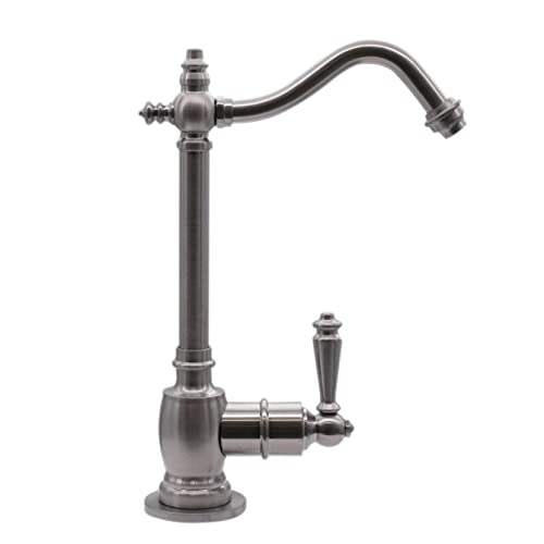 Image of Westbrass D2035-NL-20 9" Victorian 1-Lever Handle Cold Water Dispenser Faucet, Stainless Steel