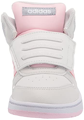 adidas Kids Hoops Mid 2.0 Basketball Shoe, Dark Grey/Pink/Halo Silver, 7 US Unisex Toddler2