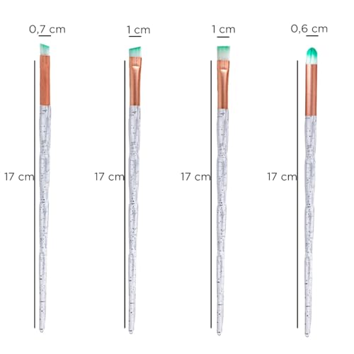Kit 7 Pincéis Olhos Sobrancelha Detalhe Acabamento Maquiagem
