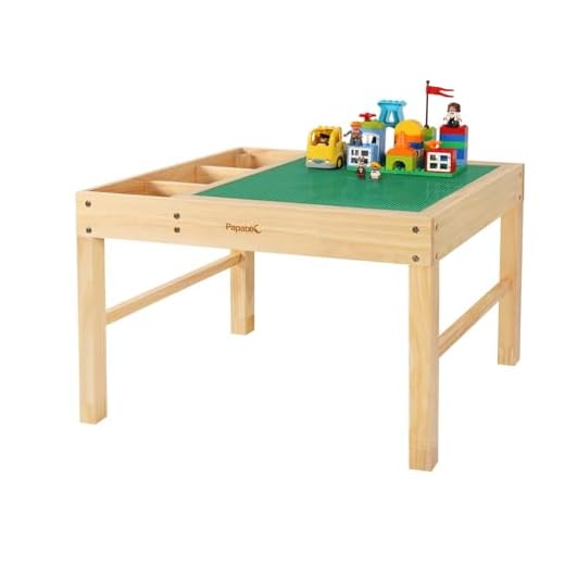 Papablic 2 in 1 Kid Activity Table with Large Storage for Older Kids Compatible with Lego Building Block for Boys Girls