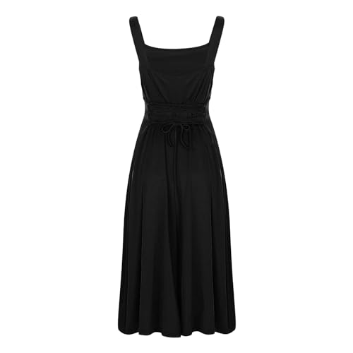 Formal Dresses for Women,Button V Neck Dolman Sleeve Polka Dot Double Lined Drawstring Waist Dress4