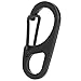 MAGT Mousqueton Escalade Porte-clés, 20 Pcs en Plein Air en Acier Inoxydable Mini Porte-clés Anneau Porte-clés Mousqueton Clip pour Escalade Camping(Noir)