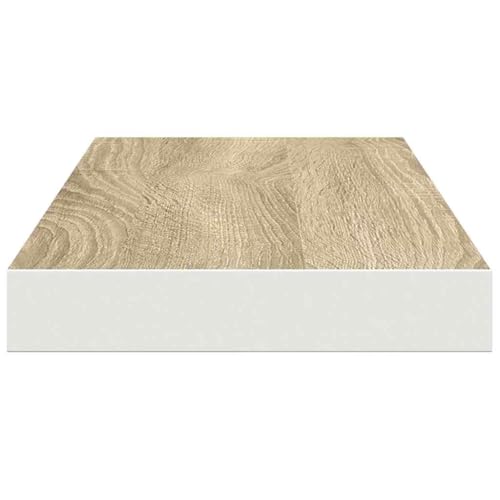 Étagère murale stable pour livres et déco chêne MDF - 8