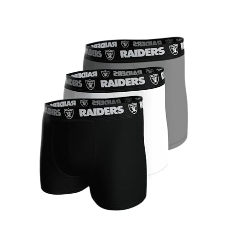 NFL Homme 3pk Raiders Boxer Shorts, Multicolore, L EU