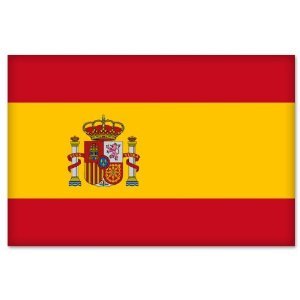 Spanish Flag Spain car bumper sticker decal 5" x 3"