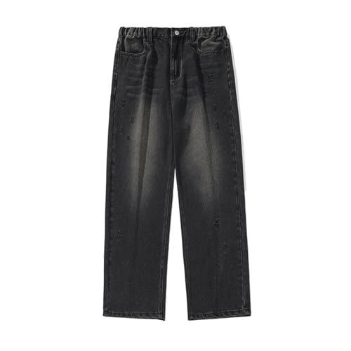 Men's Retro Denim Spring Straight-Leg Loose Casual Long Pants