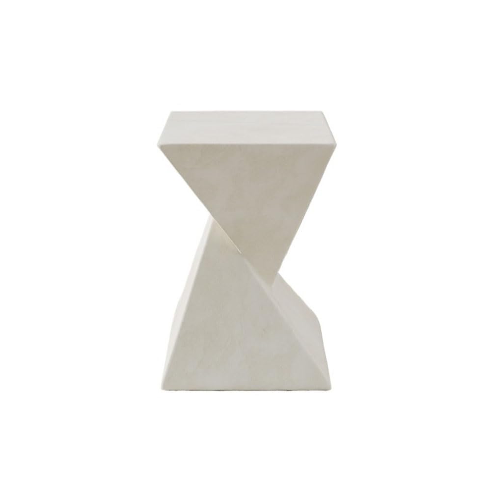 ZTHYSHOZ Coffee Table Cement small side table minimalist design indoor & outdoor balcony garden coffee shop living room(White)