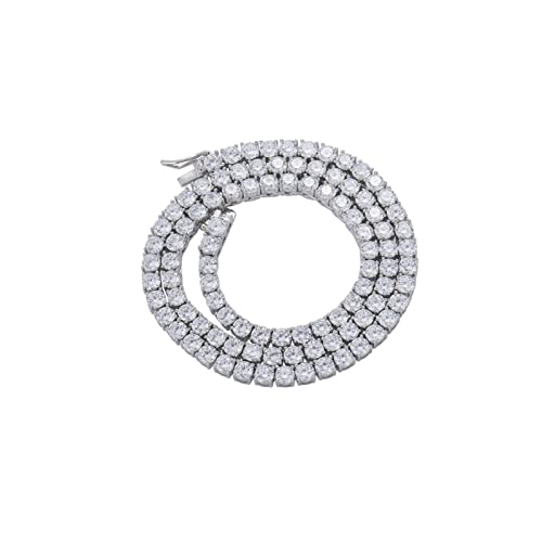 Chaîne Tennis en argent pour homme avec zircone AAA éclat prestigieux