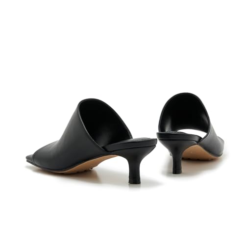 kitten heel sandals For Women 2 Inch Low Heel Comfort Square Toe Slingback Open Toe Peep Toe Heels2