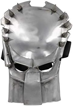 MedievalDepot Warrior Battle Mask – Hand Forged Carbon Steel with Leather Straps for Cosplay & Display