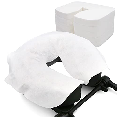 RNGWAPER Fundas Desechables para Reposacabezas de Mesa de Masaje, Toalla Desachable, Almohadillas desechables ,500pcs para su camilla de masaje y su tumbona de tratamiento (36 x 27 cm)