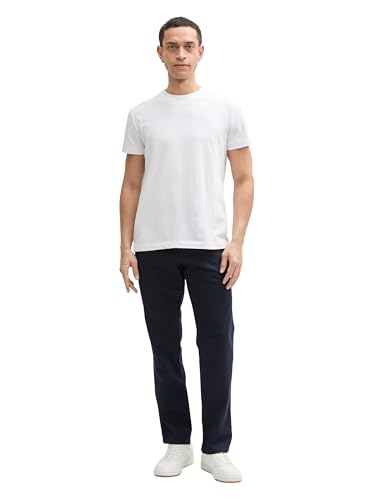 TOM TAILOR Chino Hose mit Leinenanteil, Tarmac Grey Chambray, 34/34 – Ansicht 5