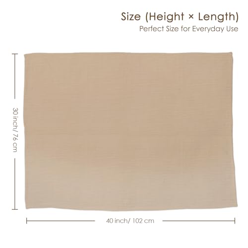 Image of Baby Blankets for Boys Girls, Soft Nursery Minky Blankets with Muslin and Dotted Fleece Back 30x40 inches, Receiving Bed Quilt for Newborn, Infants, Toddlers (Brown)