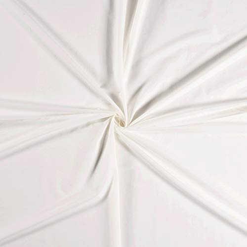 Tissu voile uni 100% coton blanc cassé pour couture et création - Rouleau de 10m