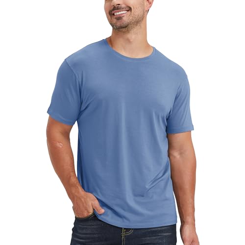 Image of netdraw Men's Ultra Soft Bamboo Viscose Cotton T-Shirt S-3XL | Moisture Wicking, Lightweight, Cool-Touch, Everyday Casual, Lounge, Sleep & Undershirt