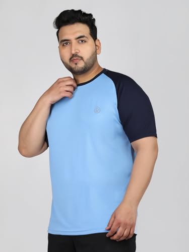 Image of CHKOKKO Men's Polyester Regular Fit Solid Sports T-Shirt