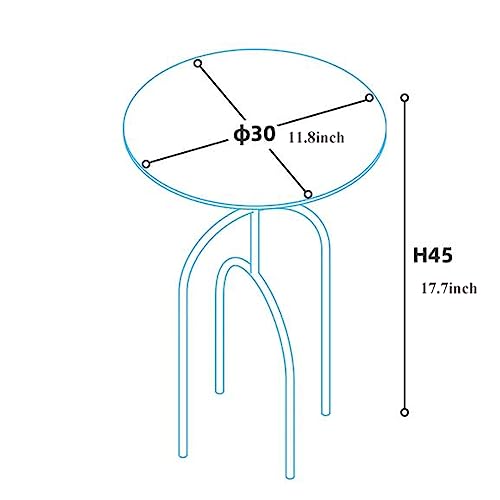 Table d'appoint pour petits espaces en métal pour optimiser les studios encombrés - 4