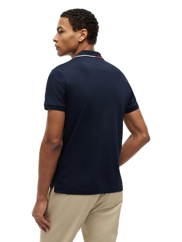 Image of Tommy Hilfiger Men's Short Sleeve Casual Polo Shirts in Slim Fit with Liquid Cotton and Cuff Designs