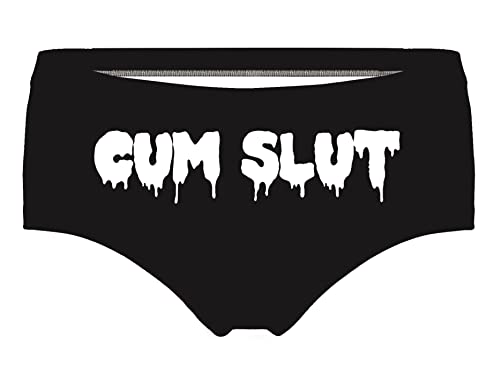 JIQIMEI Women's Underpants Funny Panties, Soft and comfortable Low rise sexy, Gift Ideas for her (as1, alpha, m, regular, regular, Cum Slut 1, M)