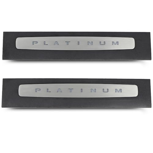 GRAND ORANGE LED Platinum Illuminated Front Door Sill Plates Left and Right Compatible with Ford F250 F350 F450 F550 Super Duty Crew Cab Only 2017-2022, LED Door Sills Plates Accessories