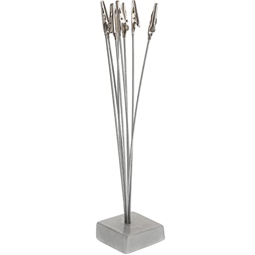 Vorcool Porte-photo de bureau 8 branches, Style arbre, Pour présenter des photos, des notes, Avec pince (Coloris argenté)