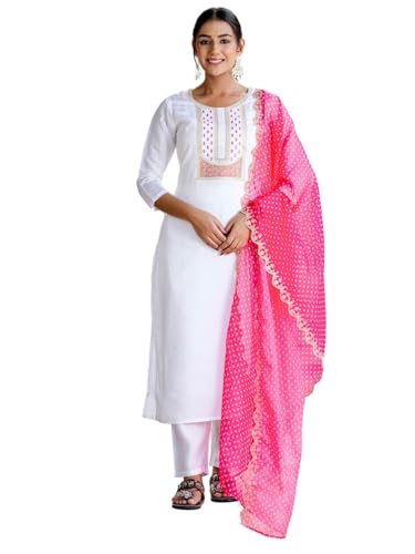 Navlik Dupatta NK2-594 short droit brodé en rayonne et pantalon
