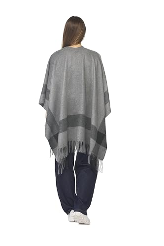 Image of Women's Shawl Wrap Poncho Ruana Cape Cardigan Sweater Open Front for Fall Winter Spring