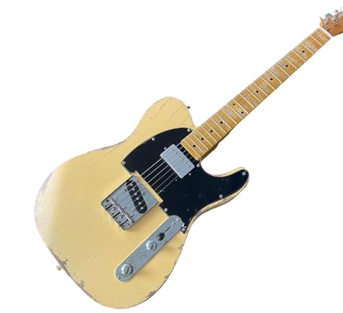 Guitare électrique vieillie sur mesure résolvant les problèmes de sustain
