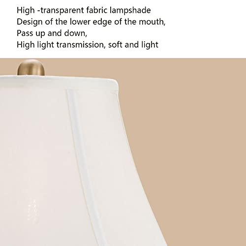 Cctung Chinese Hand-Painted Ceramic Table Lamps Yellow Villa Oversized Nightstand Desk Lamps With Fabric Shade And Brass Base For Home #TOP5