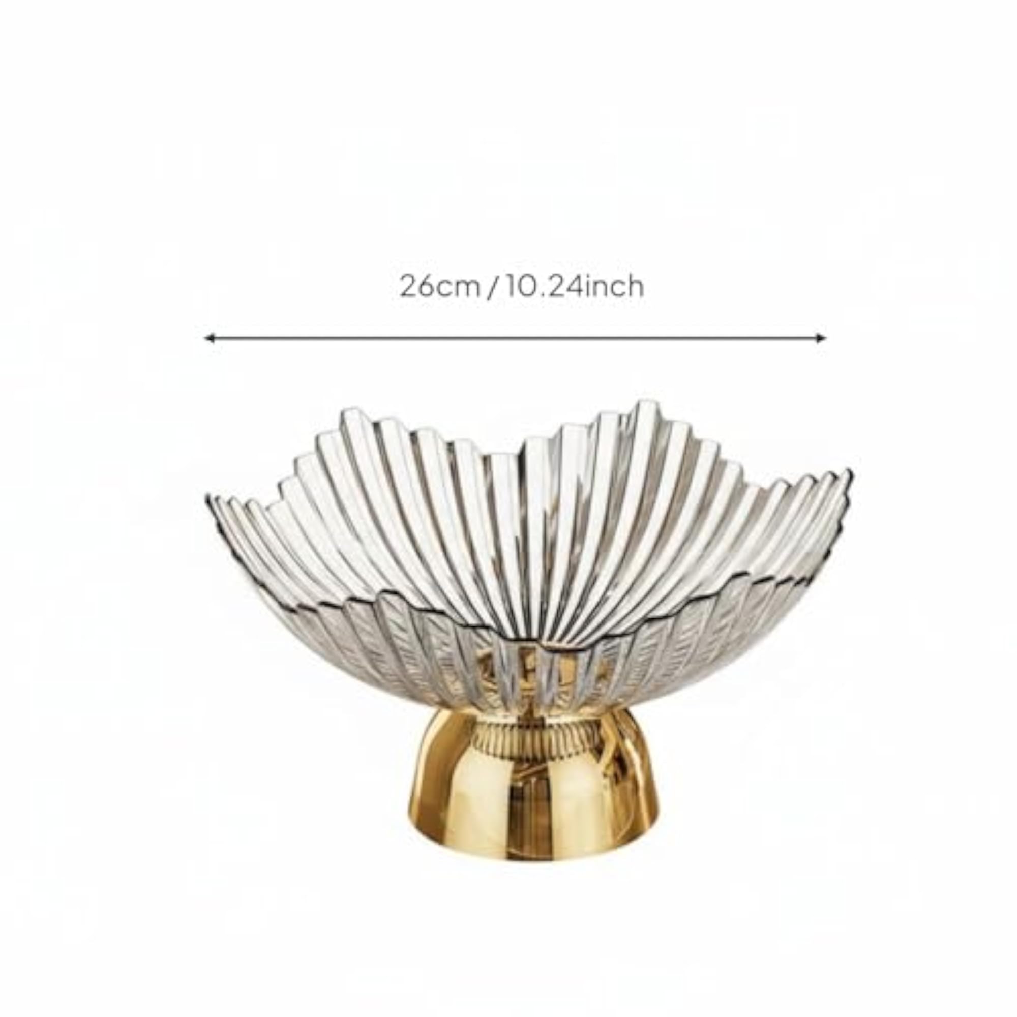 Light Luxury Design Pedestal Fruit Bowl, Petal Shape