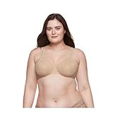 Olga Women's Plus-Size Sheer Leaves Minimizer Bra Bra, French Toast, 34D