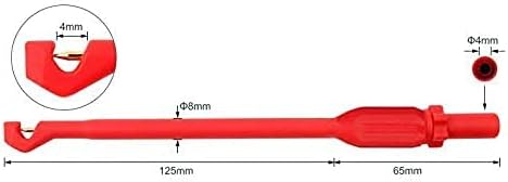 2Pack Multimeter test leads,Power Probe Piercing Probe Set,Auto repair test leads of 4mmm banana clip Red and Black Non-destructive Wire Piercing Probe