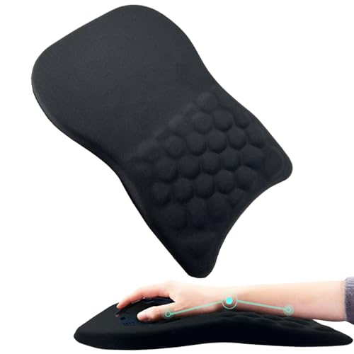 Ergonomic Mouse Pad with Wrist Rest Support, Massage Design Mouse Mat for Relief Carpal Tunnel Pain, Memory Foam Non-Slip Slope Massage Bulge (Black) Ergonomic Mouse Pad with Wrist Rest Support, Massage Design Mouse Mat for Relief Carpal Tunnel Pain, Memory Foam Non-Slip Slope Massage Bulge (Black)
