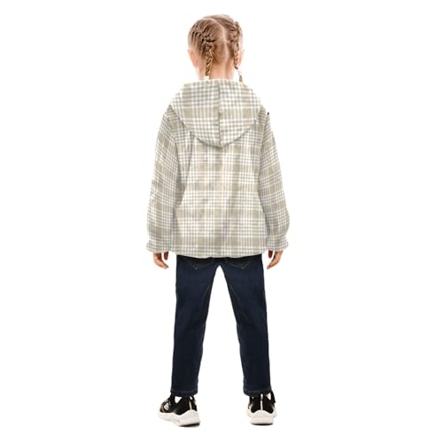 GuoChe Brown Taupe Tartan Baby Boy Sherpa Jacket4