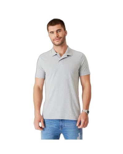 Camisa Polo tradicional, Malwee, Masculino, Cinza Mescla, M