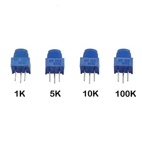 Image of ZYAMY 10pcs 3386P Trimmer Potentiometer with Knob 1K 5K 10K 100K High Precision Vertical Adjustable Trimpot Resistors