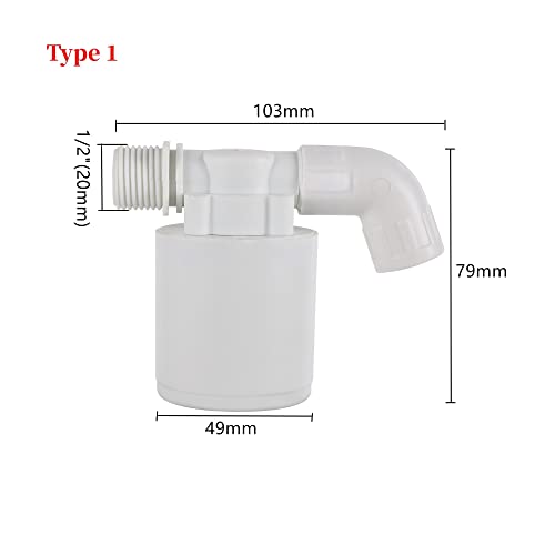 Vanne de niveau d'eau 1/2 mâle pour flotteur de réservoir Type 2 - 3