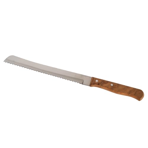 ROCKING GIFTS Long Couteau d'office de Boulanger avec Manche en Bois d'olivier, ustensiles de Cuisine rustiques, 28 cm