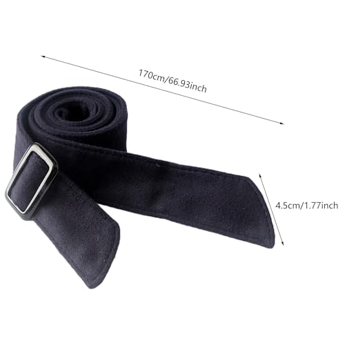 Women Wool Overcoat Waist Belt Waist Tie Wide Waist Belt for Travel Woolen Coat3