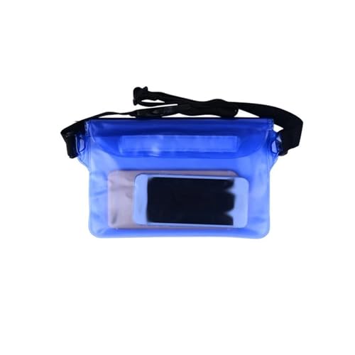 WJLYDM Bolsa Impermeable for natación, Buceo, riñonera, esquí, Funda for teléfono subacuático, Bolsa de Hombro Seca for Playa, Barco y Deportes.(Blue)