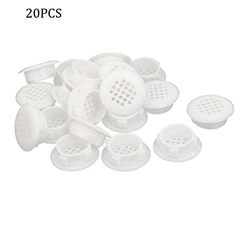 LAQI Armadio per Scarpe con feritoia a griglia Circolare in plastica con Foro di Maglia 30mm Diametro P, 20 Pezzi