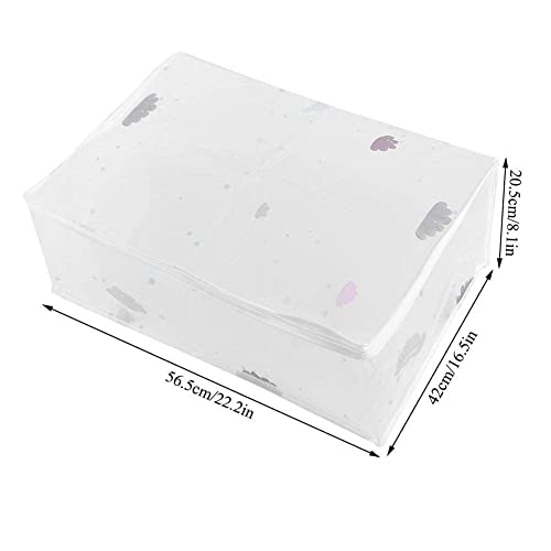 Image of Polyester Polyethylene Waterproof, Fold-Able, Printed, Square Bag, Storage Organizer, Moisture Proof, Dust Proof, Washable, Bags For Storing Blankets & Clothes (Multicolor) (2)