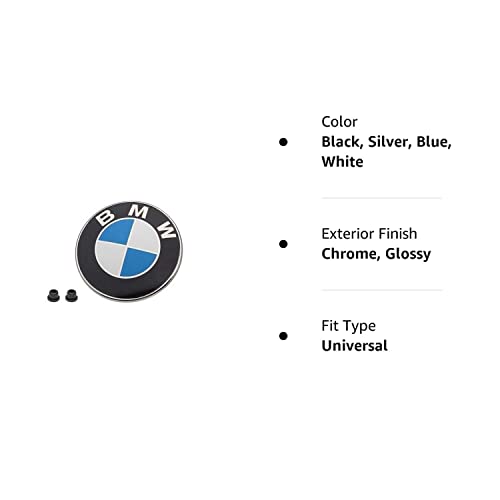 Bmw Hood Emblem Logo Badge Roundel 82Mm Genuine Oe 51148132375 + Grommets 51141807495 #TOP4