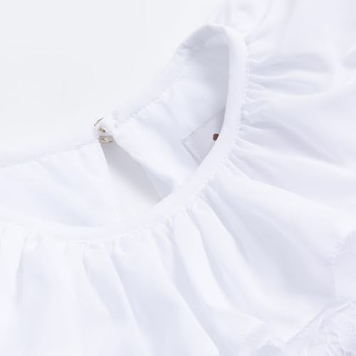 Girls Dress, Vintage Bluebell Heirloom Dress, White Lace, Puff Sleeve, Long Style for Spring and Autumn3