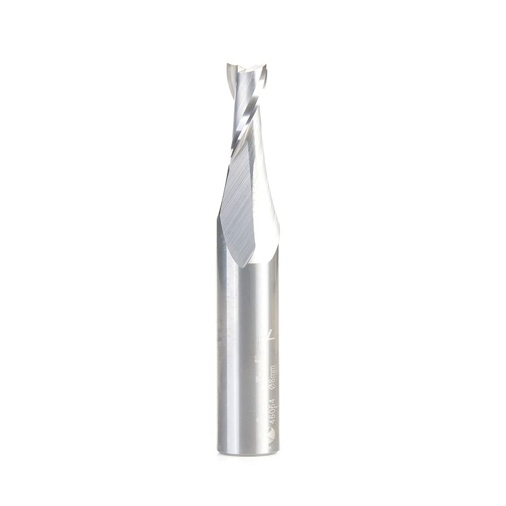 Amana Tool 46064 SC Spiral Plunge 8mm D x 3/4 CH x 1/2 SHK x 3 Inch Long 2 Flute Up-Cut Router Bit โ image 1