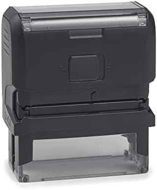 Custom Made Self-Inking Business Company Address Rubber Ink Stamp - 58mm x 22mm - Premium Personalised for You (6 Lines)