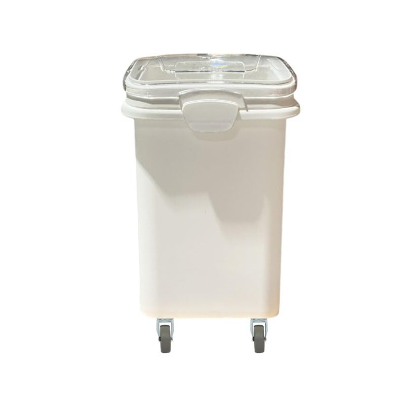 Bandeja de ingredientes profesional sobre ruedas - 102 L - Polipropileno con tapa transparente - 4 ruedas giratorias - Pala incluida